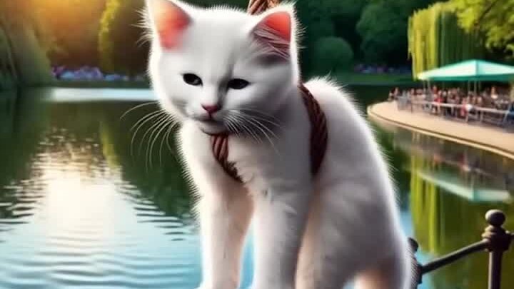 猫妈妈复活来保护她的小猫