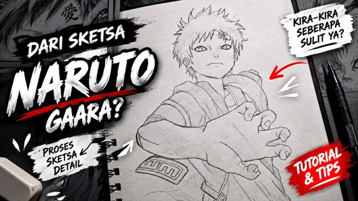 Coba Gambar Gaara dari Awal Sampai Jadi! | Speed Drawing