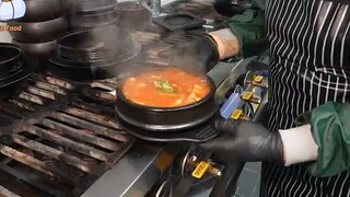 nắp vạc Bụng heo Món ăn đường phố Hàn Quốc 2 #food