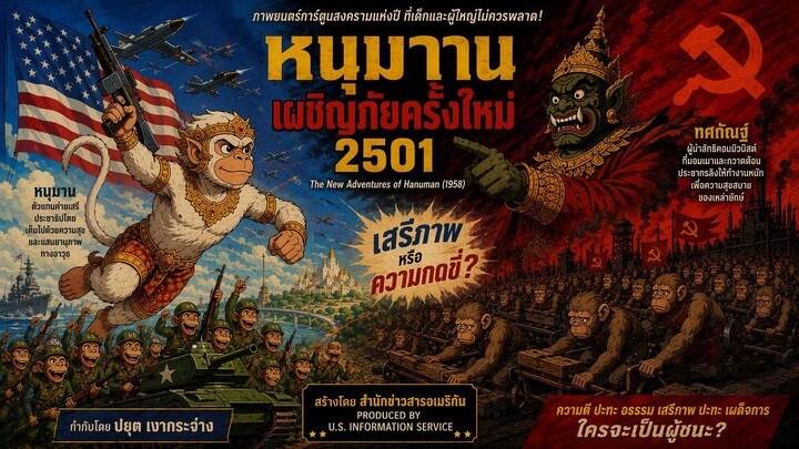 หนุมานเผชิญภัยครั้งใหม่ 2501 | The New Adventures of Hanuman (1958) EP.1