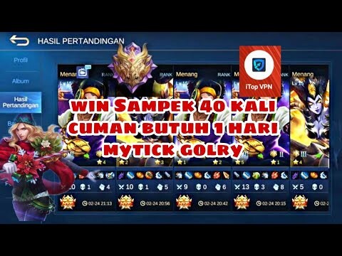 Terbaru cara push rank mobile legends  menggunakan VPN ml solo  menang terus 2021 season 22