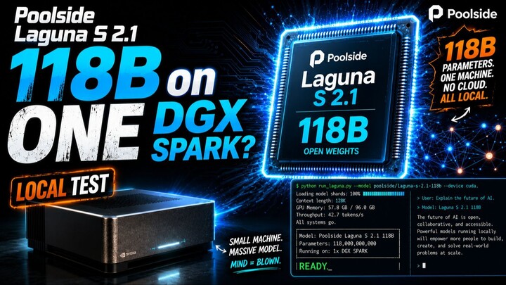 Poolside Laguna S 2.1: 118B Parameters on Locally on DGX Spark