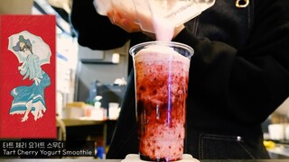 Trà dâu tại cửa hàng cafe hàn quốc #cafevlog #life