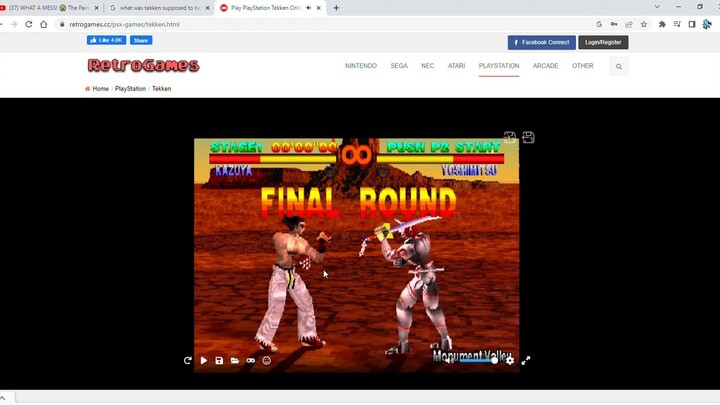 Tekken 1 Kazuya Mishima Gameplay