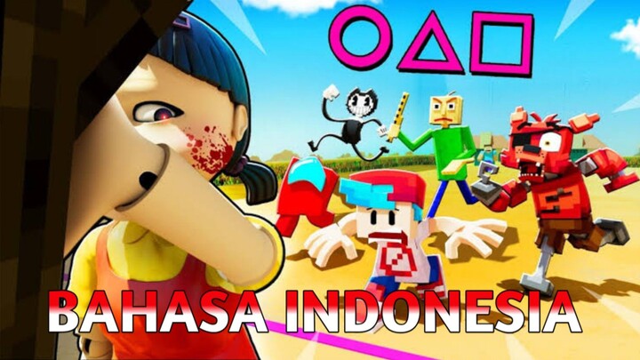 Squid Game Vs Fnaf,Baldi,Bendy,Minecraft,Among us Bahasa Indonesia