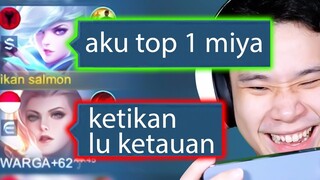 Prank Jadi Top 1 Miya Ketikan - Mobile Legends