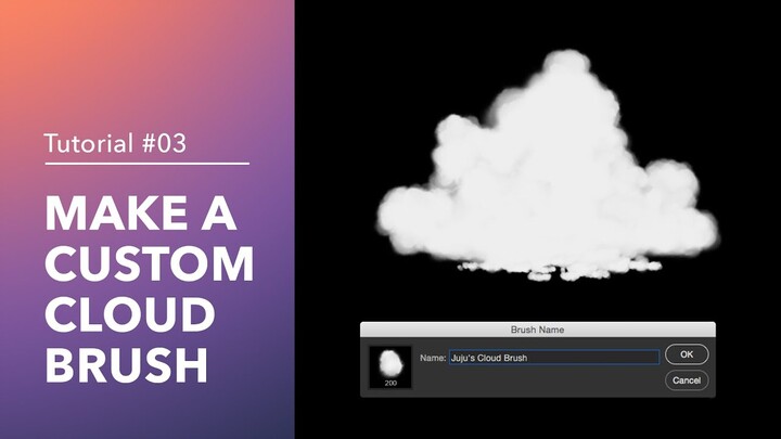 Make Your Own Cloud Brush in Photoshop| Digital Painting Tips