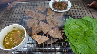 Bò nướng muối ớt cuốn lá mè. Rắn ri cá bin nuôi sau 2 tháng - Bin Đen Miền Tây # 256