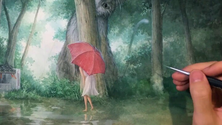 [Opaque watercolor] When watercolor meets animation