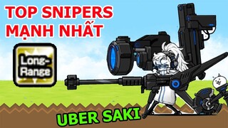 TOP UBER SNIPER MẠNH NHẤT THẾ GIỚI REVIEW UBER SAKI BẮN CỰC XA - The Battle Cats - TOP GAME THÀNH EJ