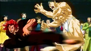 【バキ】Yujiro vs Baki vs Hanayama,Yujiro is disappointed in Baki for not being able to defeat Hanayama