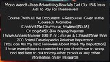 Maria Wendt - Free Advertising-How We Get Our FB & Insta Ads to Pay For Themselves Course Download