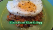 Asmr Eating Sounds - Chinese Food: Black Bean Rice And Egg