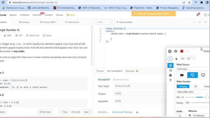 260. Single Number III