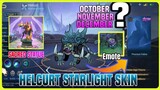 October 2021 Starlight Skin Helcurt? | Free Skin & Free Hero | All upcoming avatar Borders | MLBB