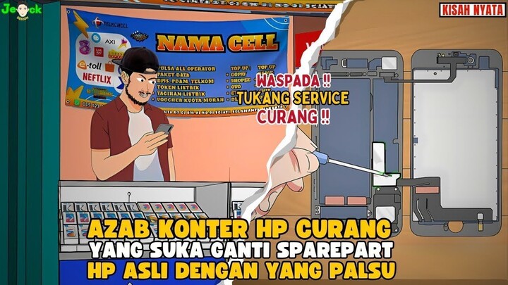 AZAB TUKANG SERVICE HP CURANG SUJA GANTI SPAREPART ASLI DENGAN YANG PALSU  S