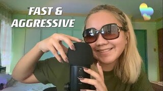 ASMR | *FAST AND AGGRESSIVE* Mic Scratching and Inaudible Whispering 🎙