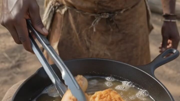 Hadzabe Tribe Cooking Traditional Food Over an Open Fire 🔥🌿 #short