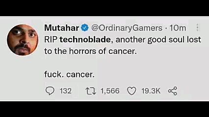 Rest in peace technoblade passes away at the age of 23 due to cancer
