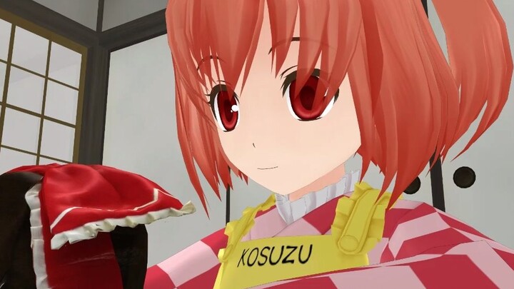 [MMD Oriental] Xiaoling mencoba melepas pakaian Fumo