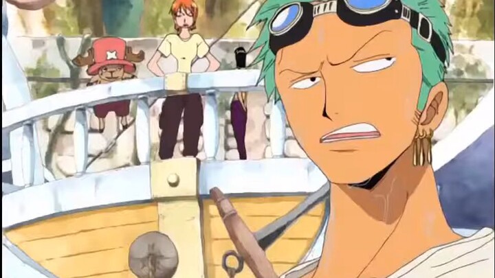 moment lucu one piece Teriakan jantan Zoro keluar