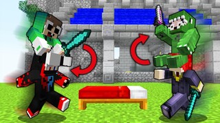Minecraft Bedwars, Nhưng Thử Thách Kết Hợp PVP Và Sở Hữu Giáp VIP Troll Noob Team ??