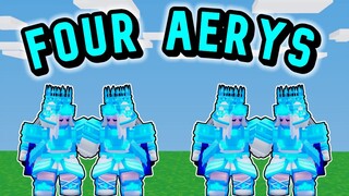 Using 4 Aery Kits In Roblox Bedwars