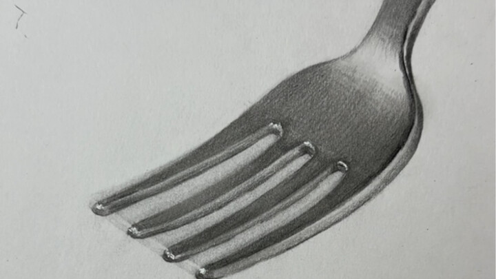 【Phác thảo tĩnh vật】Cách vẽ chiếc nĩa