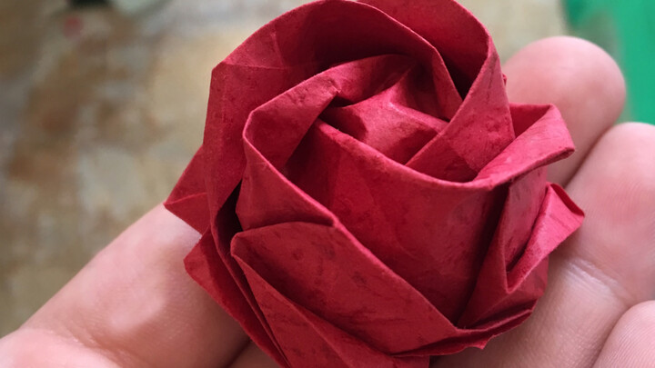 [DIY] Cách gấp hoa hồng đỏ | Kawasaki Rose