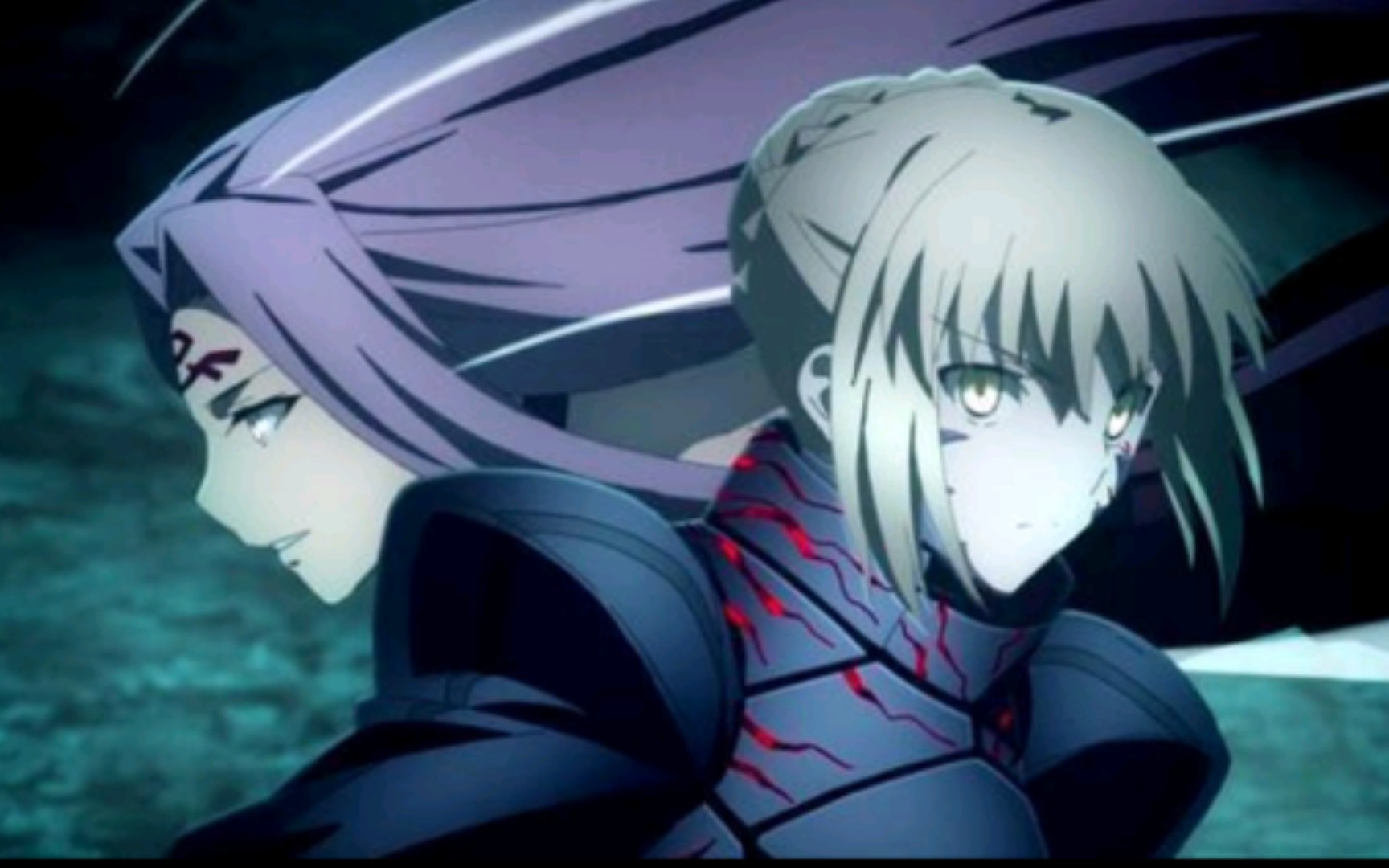 Fate/Stay Night Heaven's Feel III Saber Alter vs Rider Full Fight. ( 60fps  ) - BiliBili