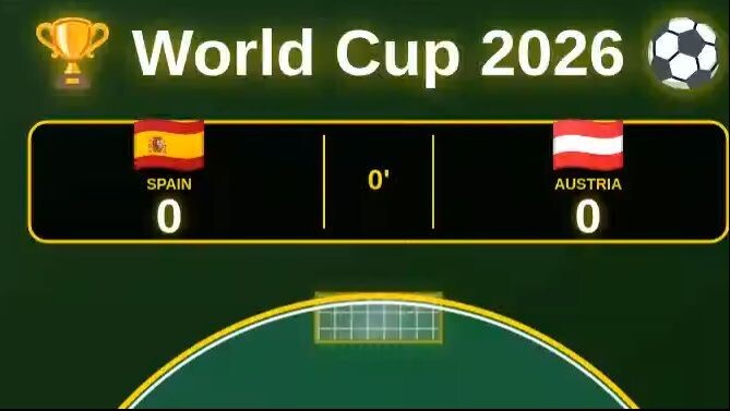 Spain 🇪🇸 vs Austria 🇦🇹 | World Cup 2026 Simulator! #WorldCup2026 #Shorts #Football
