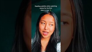 Reading subtitle for the first time vs now 😂 #anime #weeb #animelover #otaku #waifu #otakucloud