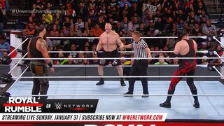 Lesnar vs Strowman vs Kane