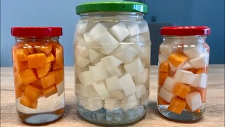 Pickled White Radish and carrot | หัวไชเท้า | แครอท ดองสามรส แบบเกาหลี