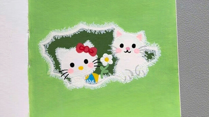 Vẽ minh họa “hai mèo mềm mại” bằng bút acrylic marker – người mới cũng làm được dễ dàng! #trịliệu #v