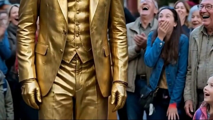 Balloon Pops… Statue Doesn't Flinch 🎈😂