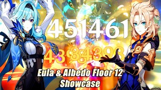 Albedo C2 Sub DPS & Eula C3 DPS Team Comp Floor 12 Showcase 9 Star - Genshin Impact