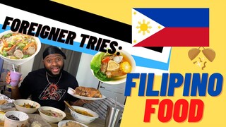 Filipino Food Mukbang 🇵🇭 | KARE-KARE, LUMPIA, SISIG, PANCIT BIHON and MORE