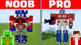 Minecraft NOOB vs PRO: TRANSFORMERS HOUSE CHALLENGE by Mikey Maizen and JJ (Maizen Parody)