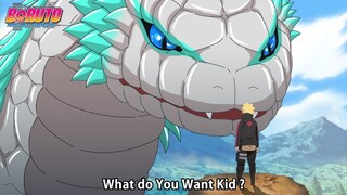 BORUTO EPISODE 221 - Naruto Shocked to See Boruto Summon Legendary Mountain Snake Ryuchi