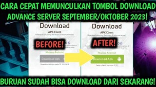 CARA CEPAT MEMUNCULKAN TOMBOL DOWNLOAD ADVANCE SERVER FF SEPTEMBER 2023 TERBARU
