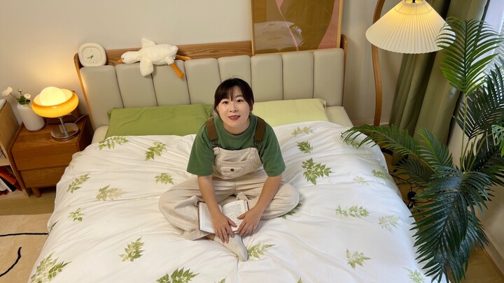 I printed autumn leaves onto my quilt.