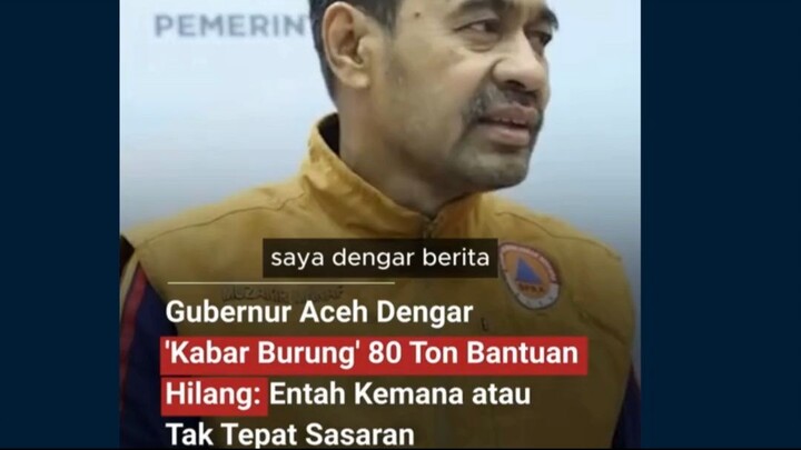 Gubernur Aceh, Muzakir Manaf (Mualem), menerima laporan bahwa sekitar 80 ton bantuan untuk Kabupaten