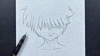 Easy anime drawing | how to draw sad anime boy with easy steps