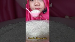 DYMA |ASMR RAW RICE EATING |Makan Beras | asmrrawriceeating| #asmrsounds  #asmr #shorts #mukbang