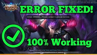 How to fix MOBILE LEGEND Error (-99998) please contact customer service WORKING ✅