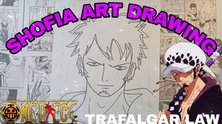 drawing Trafalgar law dari anime one piece