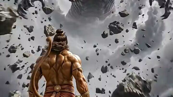 Storm Demon vs Hanuman — Warrior Hanuman descends! Hanuman 大战风暴恶魔！🔥 #Hanuman #AI视频