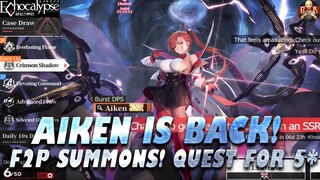 [Echocalypse] - Aiken banner is BACK! Summoning time! F2P Luck in effect! Best time to REROLL