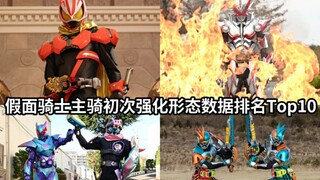 Top 10 dữ liệu dạng nâng cao đầu tiên của máy đánh bạc Kamen Rider, tay đua chính với lực đá trên 10